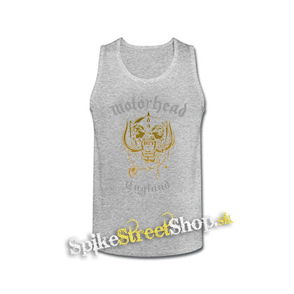 MOTORHEAD - Silver Gold England - šedé pánske tielko
