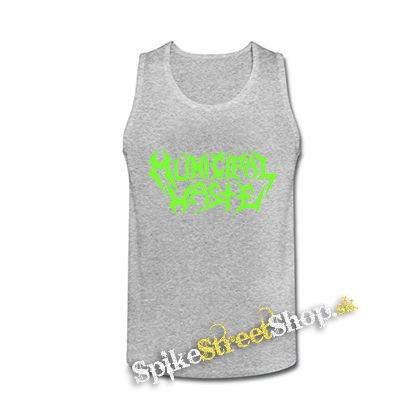 MUNICIPAL WASTE - Logo Green - šedé pánske tielko