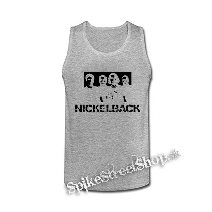 NICKELBACK - Logo & Band - šedé pánske tielko