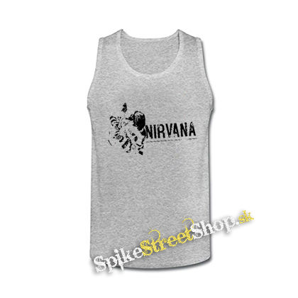 NIRVANA - Kurt Cobain - šedé pánske tielko
