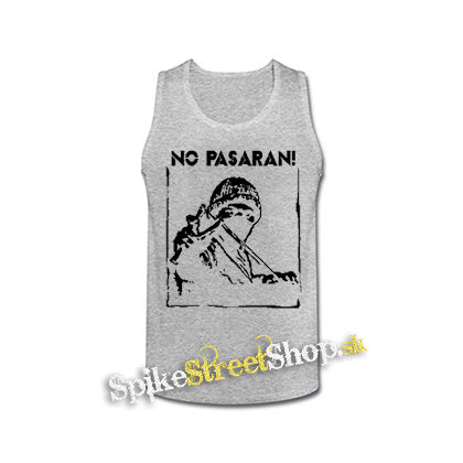NO PASARAN - Logo Hero - šedé pánske tielko