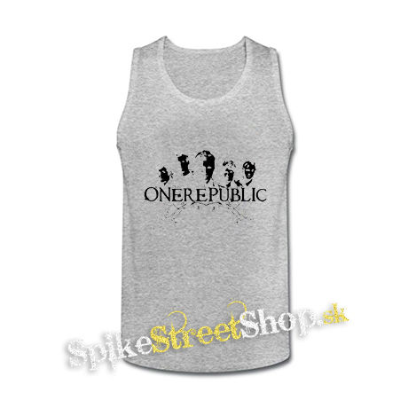 ONE REPUBLIC - Logo And Band - šedé pánske tielko