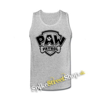PAW PATROL - LABKOVÁ PATROLA - Logo - šedé pánske tielko