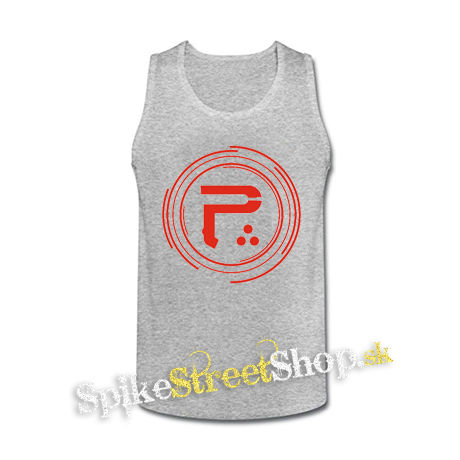 PERIPHERY - Red Logo - šedé pánske tielko