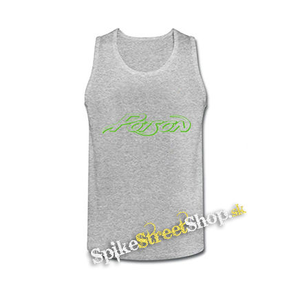 POISON - Logo Green - šedé pánske tielko