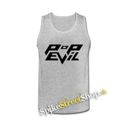 POP EVIL - Logo - šedé pánske tielko