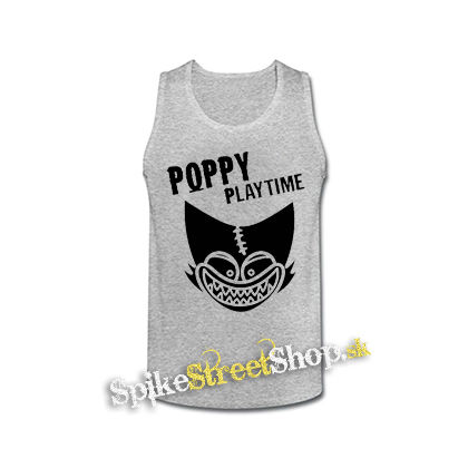 POPPY PLAYTIME - Logo Teeth smile - šedé pánske tielko