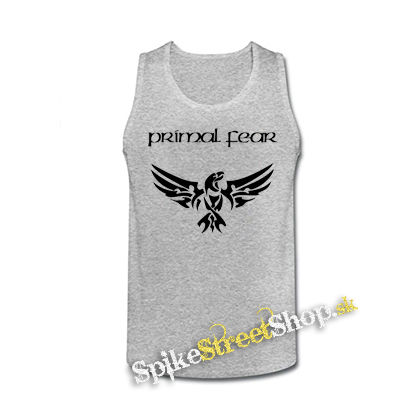 PRIMAL FEAR - Logo Crest - šedé pánske tielko