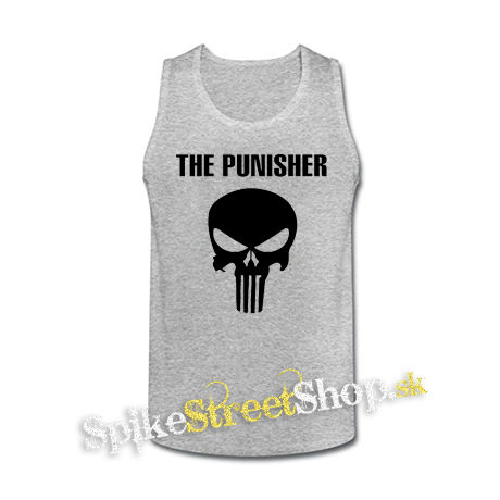PUNISHER - Logo & Skull - šedé pánske tielko