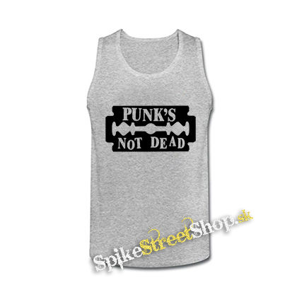 PUNKS NOT DEAD - Žiletka - šedé pánske tielko