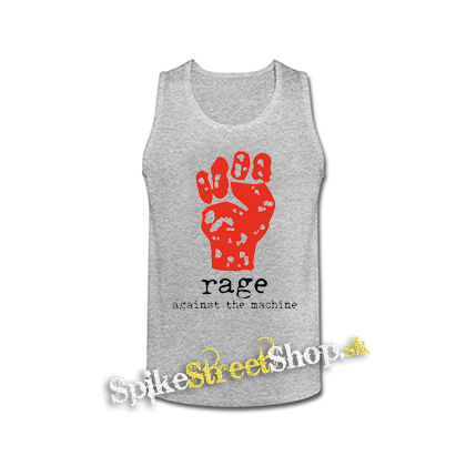 RAGE AGAINST THE MACHINE - Logo Paw - šedé pánske tielko