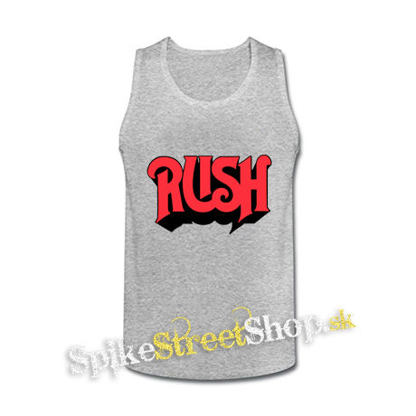 RUSH - Logo Red - šedé pánske tielko