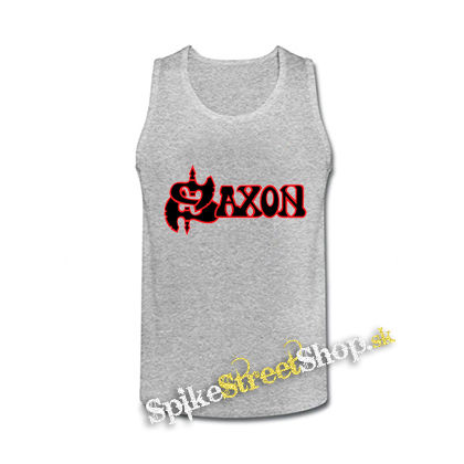 SAXON - Logo - šedé pánske tielko