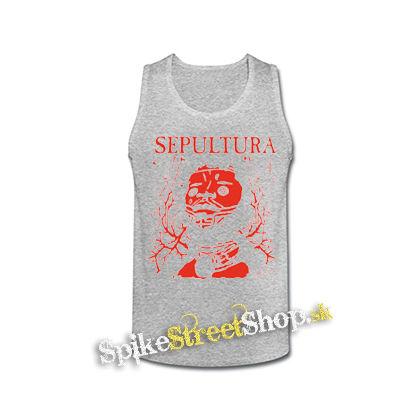 SEPULTURA - Roots Bloody Red - šedé pánske tielko