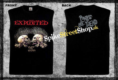 EXPLOITED - Fuck The System - čierne pánske tričko bez rukávov