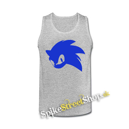 SONIC THE HEDGEHOG - Face - šedé pánske tielko