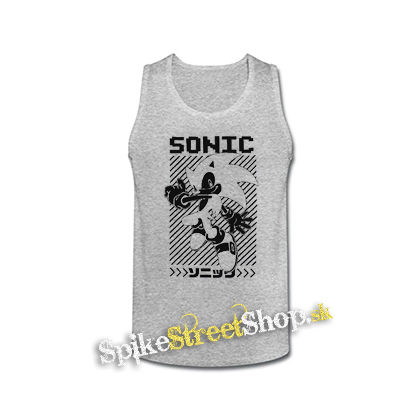 SONIC THE HEDGEHOG - Ježko Sonic - šedé pánske tielko