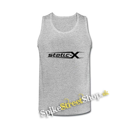 STATIC-X - Logo - šedé pánske tielko