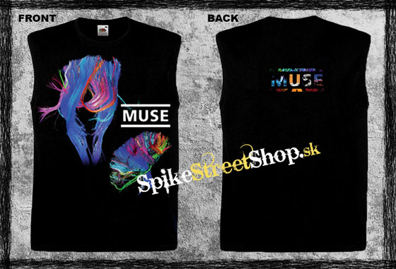 MUSE - Flowers - čierne pánske tričko bez rukávov