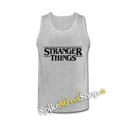 STRANGER THINGS - Logo - šedé pánske tielko