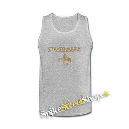 STRATOVARIUS - Gold Logo - šedé pánske tielko