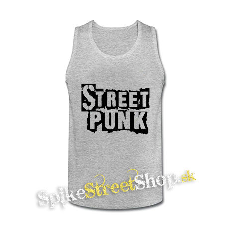 STREET PUNK - Logo - šedé pánske tielko