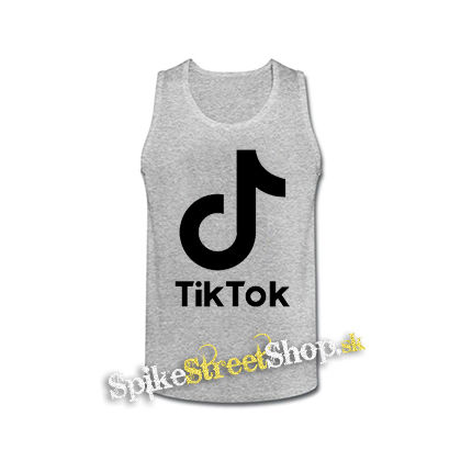 TIK TOK - Logo - šedé pánske tielko