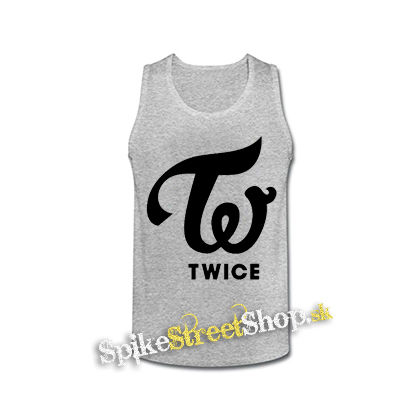 TWICE - Logo - šedé pánske tielko