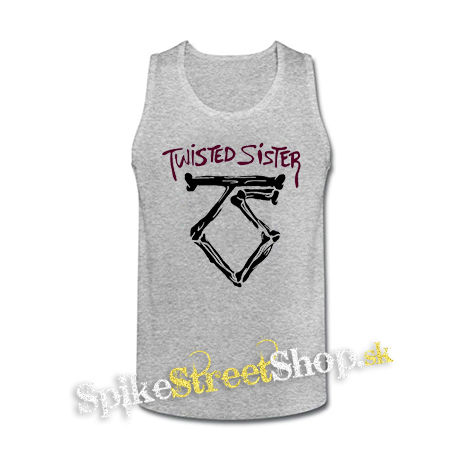 TWISTED SISTER - Logo - šedé pánske tielko