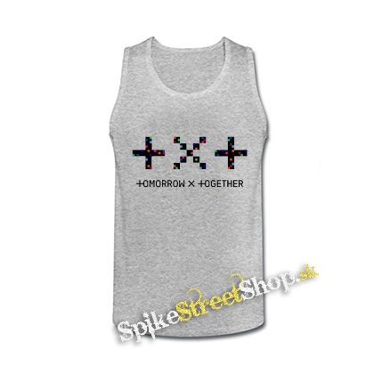 TXT - TOMORROW X TOGETHER - Logo - šedé pánske tielko