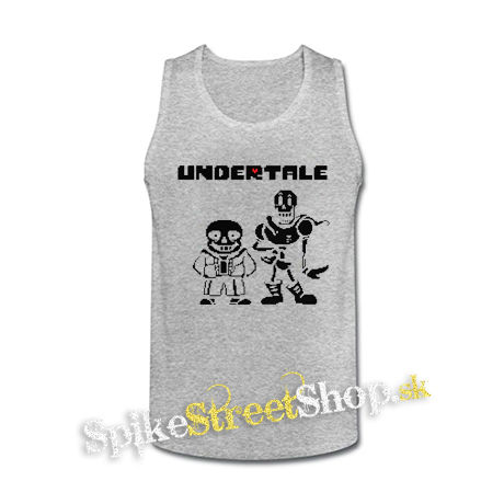 UNDERTALE - Sans And Papyrus - šedé pánske tielko