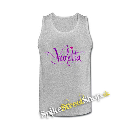 VIOLETTA - Logo - šedé pánske tielko