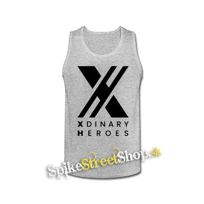 XDINARY HEROES - Logo - šedé pánske tielko