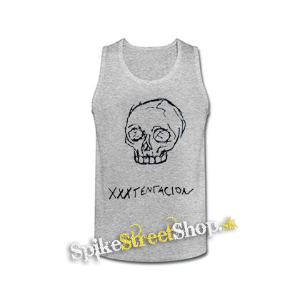 XXXTentacion - Logo Skull - šedé pánske tielko