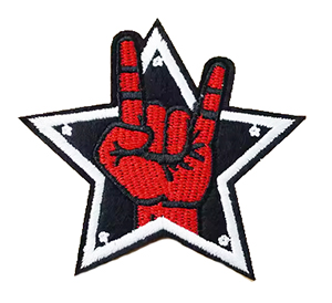 ROCKOVÝ PAROHÁČ - CUCKOLD RED WHITE STAR - nažehlovacia nášivka