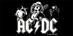 ACDC - Let There Be Rock - široká chrbtová nášivka s rozmerom 33 x 15 cm