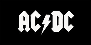 ACDC - Logo - široká chrbtová nášivka s rozmerom 33 x 15 cm