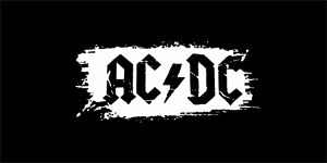 ACDC - Patches White - široká chrbtová nášivka s rozmerom 33 x 15 cm