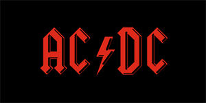 ACDC - Red Logo Vintage - široká chrbtová nášivka s rozmerom 33 x 15 cm