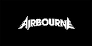 AIRBOURNE - Logo - široká chrbtová nášivka s rozmerom 33 x 15 cm