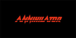 ANNIHILATOR - Logo Red - široká chrbtová nášivka s rozmerom 33 x 15 cm