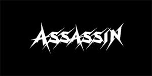 ASSASSIN - Logo Thrash Metal Band - široká chrbtová nášivka s rozmerom 33 x 15 cm
