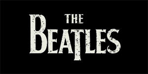 BEATLES - Logo Vintage - široká chrbtová nášivka s rozmerom 33 x 15 cm