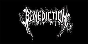 BENEDICTION - Logo - široká chrbtová nášivka s rozmerom 33 x 15 cm