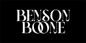 BENSON BOONE - Logo Singer - široká chrbtová nášivka s rozmerom 33 x 15 cm