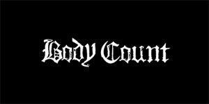 BODY COUNT - Logo - široká chrbtová nášivka s rozmerom 33 x 15 cm