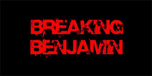 BREAKING BENJAMIN - Red Logo Motive 2 - široká chrbtová nášivka s rozmerom 33 x 15 cm