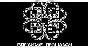 BREAKING BENJAMIN - White Logo - široká chrbtová nášivka s rozmerom 33 x 15 cm