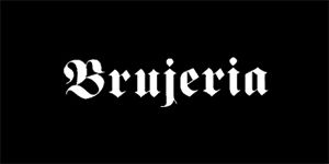 BRUJERIA - Logo - široká chrbtová nášivka s rozmerom 33 x 15 cm