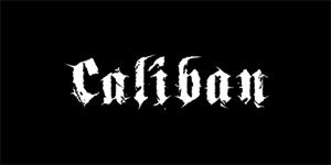 CALIBAN - Logo - široká chrbtová nášivka s rozmerom 33 x 15 cm